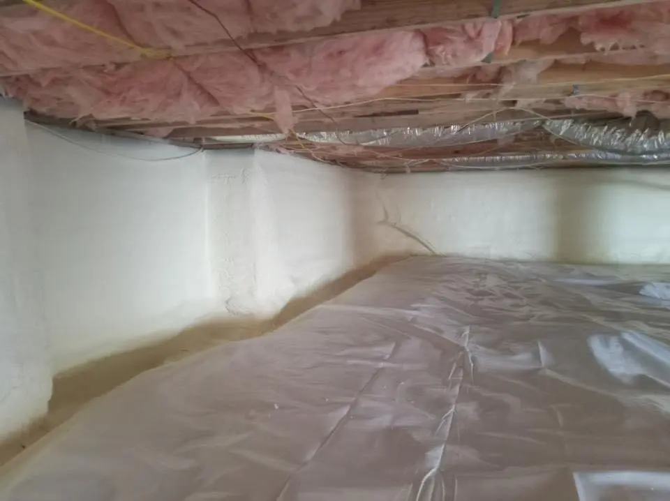 Crawl space encapsulation with closed-cell spray foam for Roof Waterproofing in Hueytown