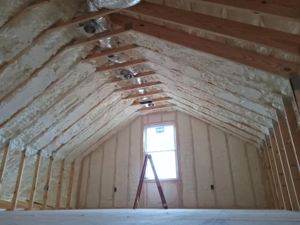 Spray foam roofing application for Crawl Space Insulation project in Hueytown